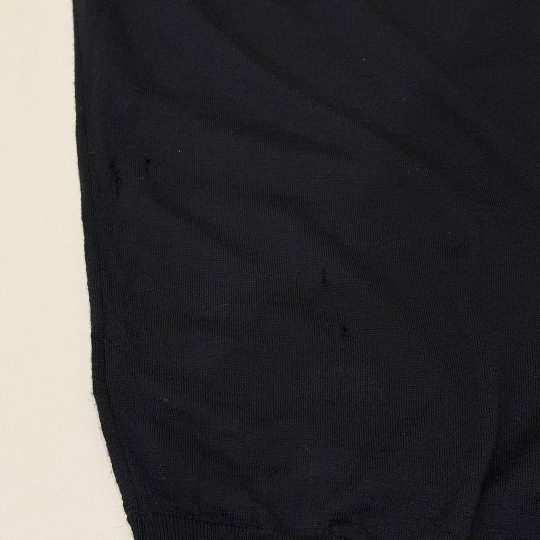 JOHN SMEDLEY モックネックニット ブラック 英国製