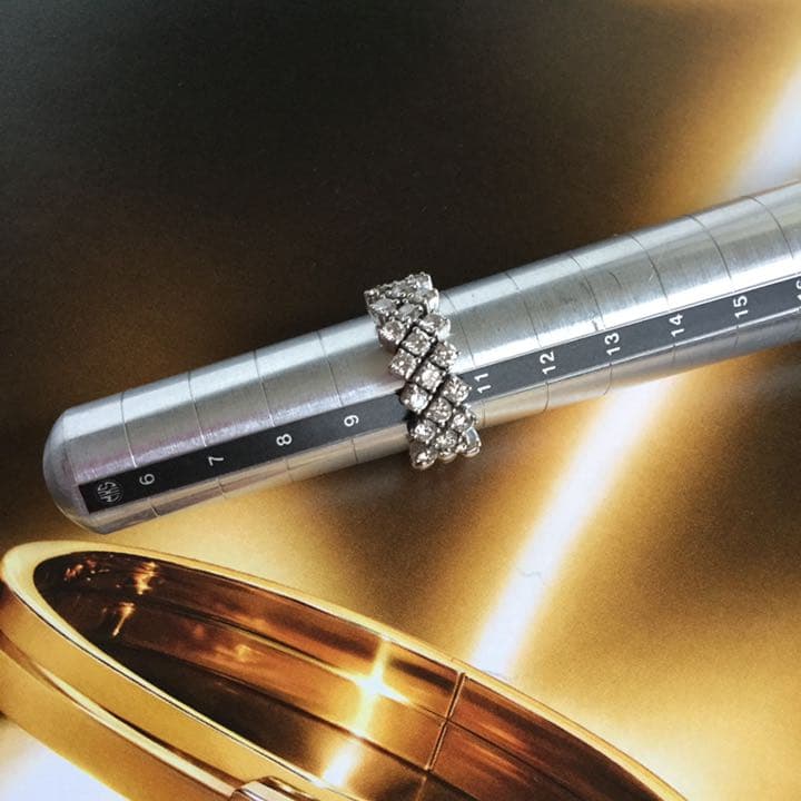 天然ダイヤモンドリング K18ホワイトゴールド