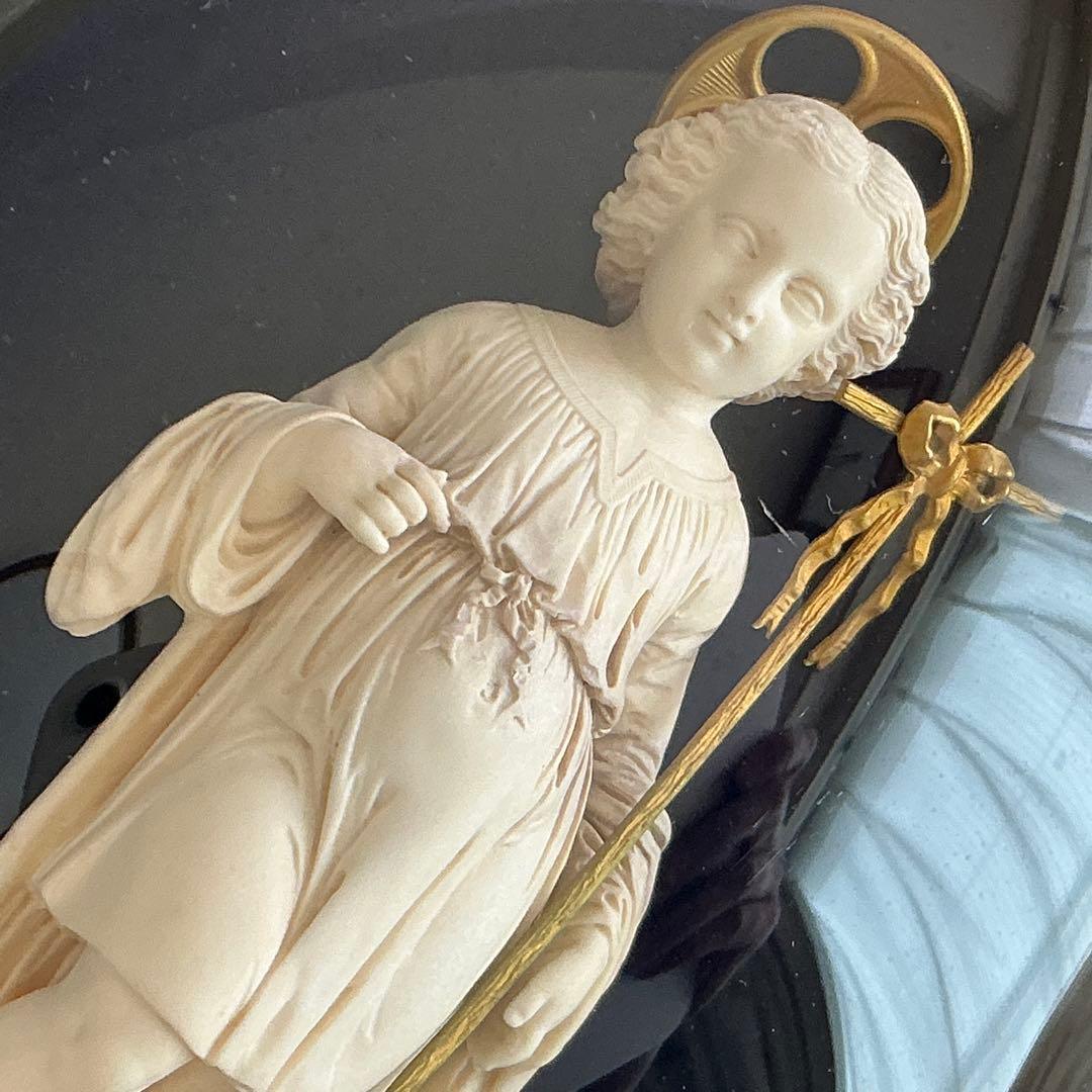 【希少】フランスアンティーク　美しい幼子イエス　メダイヨン　彫刻　レリーフ