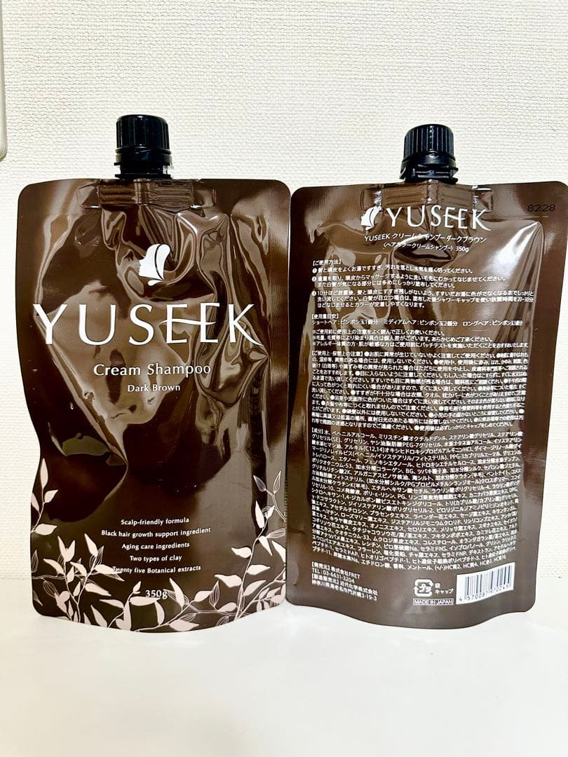 YUSEEK Cream Shampoo ダークブラウン 350gx2本