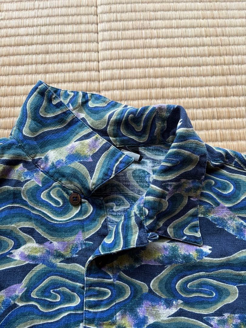 希少 美品 L 90s パタゴニア 渦巻き ACシャツ JAVA FISH