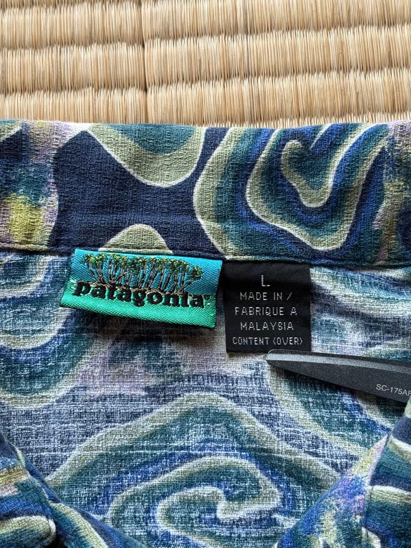 希少 美品 L 90s パタゴニア 渦巻き ACシャツ JAVA FISH