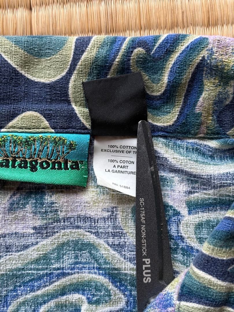 希少 美品 L 90s パタゴニア 渦巻き ACシャツ JAVA FISH