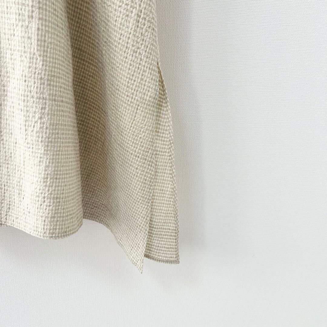 美品✨ヨーガンレール　ワンピース　ライトグリーン　シルク　コットン