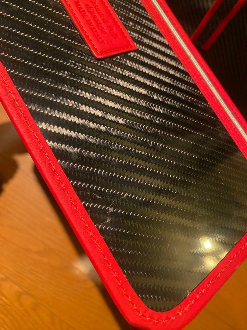 限定モデル　テクノモンスター　トートバッグ カーボンファイバー カーフレザー