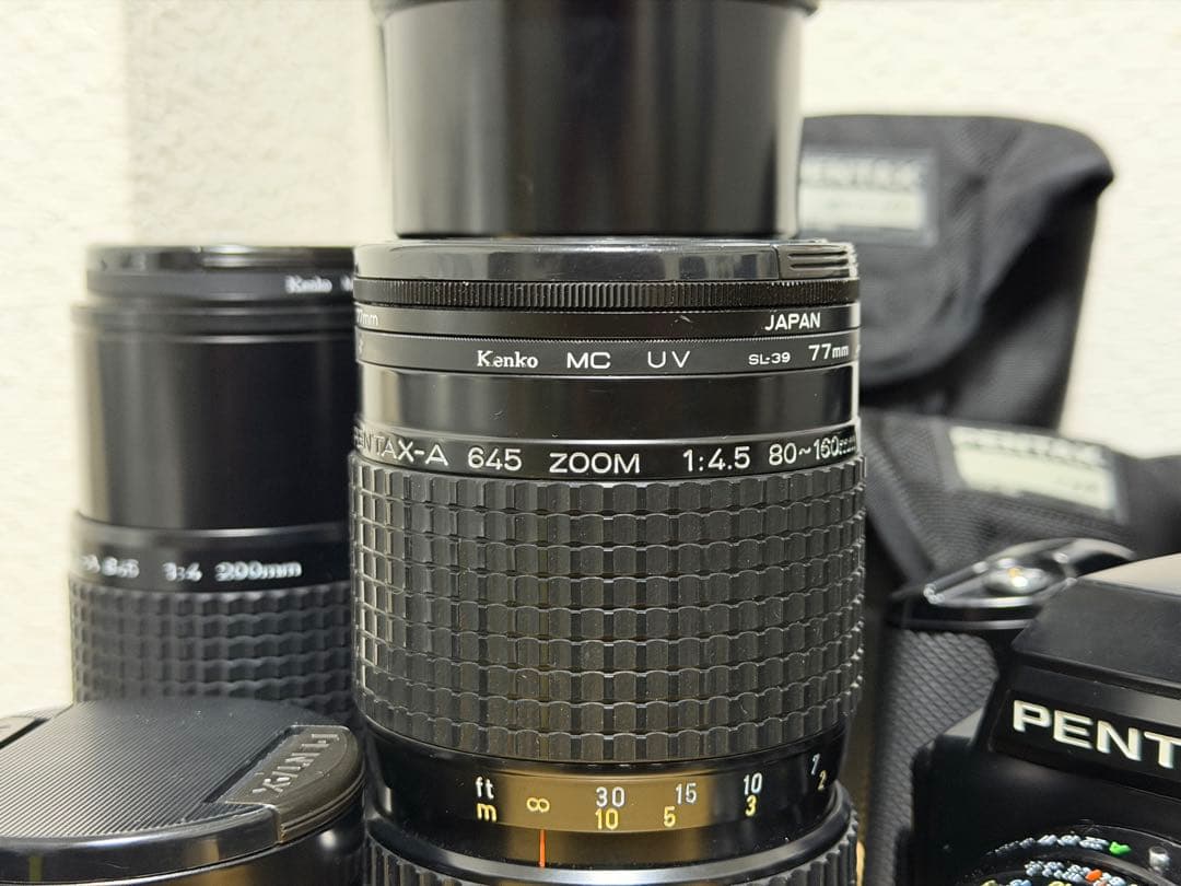 PENTAX 645 コンバータ2種/ レンズ6本　防湿庫保管