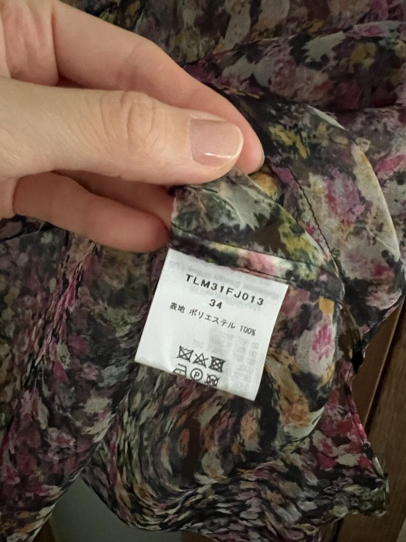 35 TELMA 花柄シアーシャツ