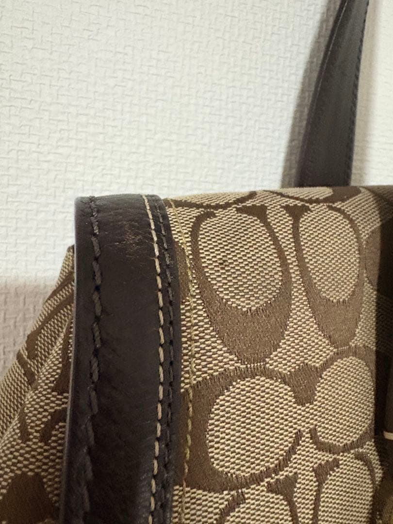 COACH コーチ レディース ハンドバッグ シグネチャー柄 シルクスカーフ付き