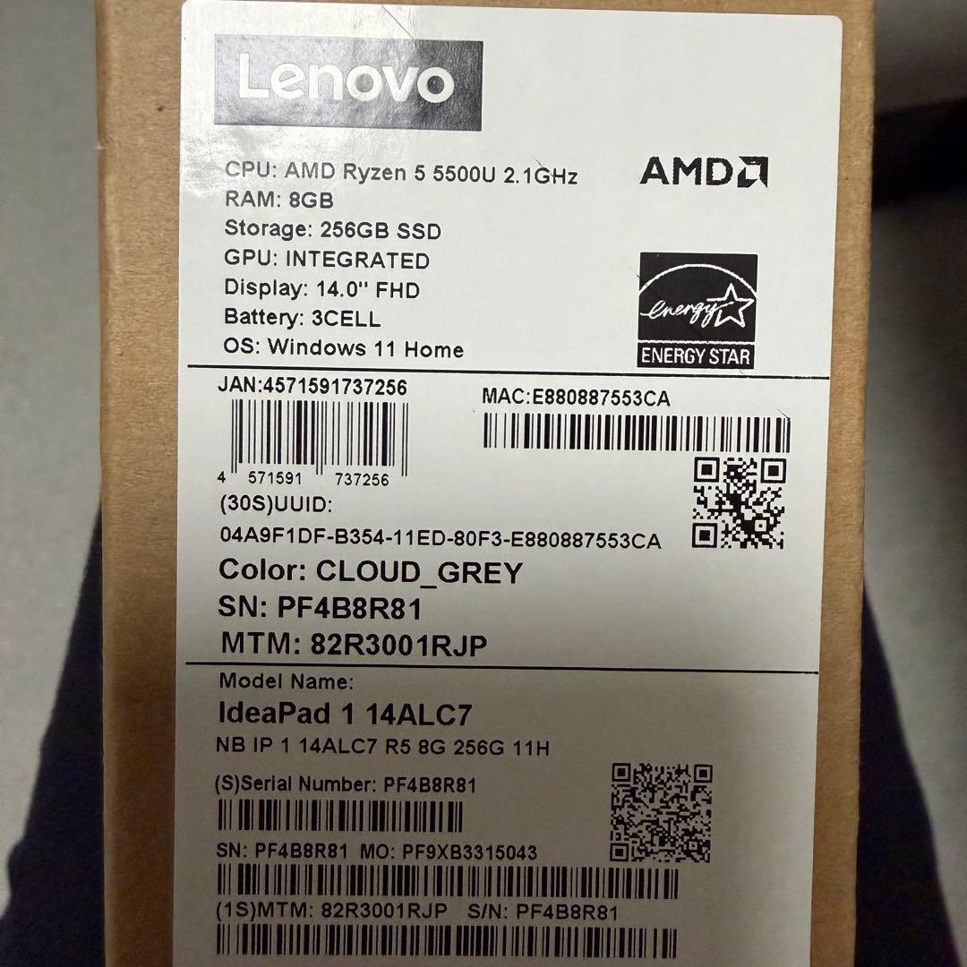 Windowsノート本体 Lenovo IdeaPad Slim 170 82R3001RJP