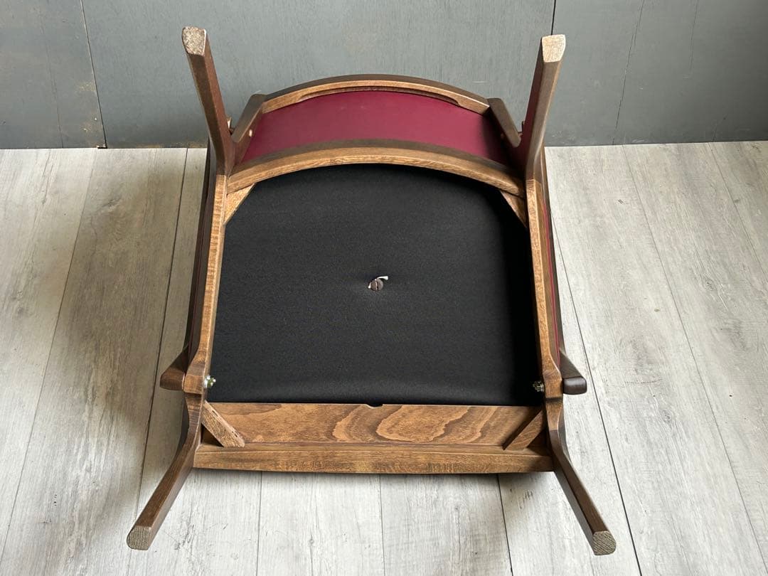 希少　高級家具　浜本工芸　HAMAMOTO アームチェア　ワインレッド　GG