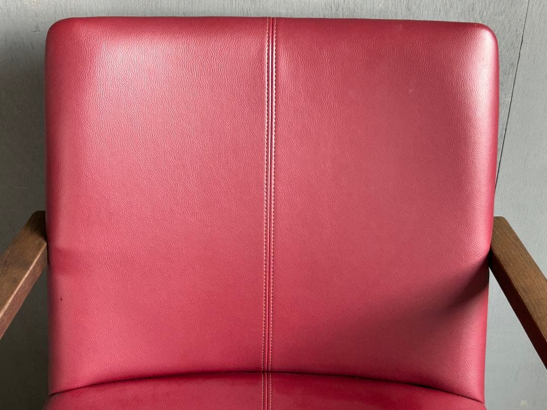 希少　高級家具　浜本工芸　HAMAMOTO アームチェア　ワインレッド　GG