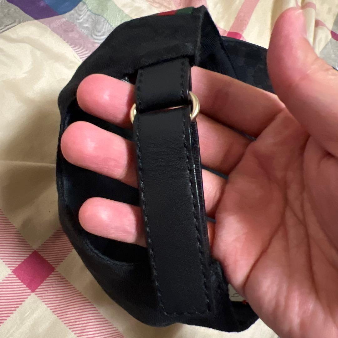 GUCCI GGパターンキャップ 黒