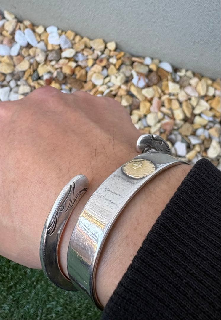 ゴローズ　顔ブレス　サイズS 上金　先金　フェザー　イーグル　メタル　クロス