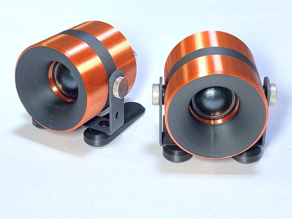 アドオン■高能率97dBホーンツイーター2個セット■ブラック/ブロンズGHB02