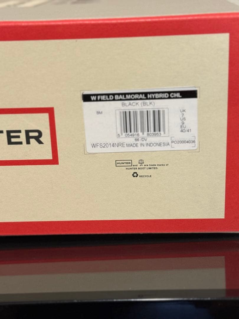 HUNTER W FIELD BALMORAL HYBRID CHL ブラック