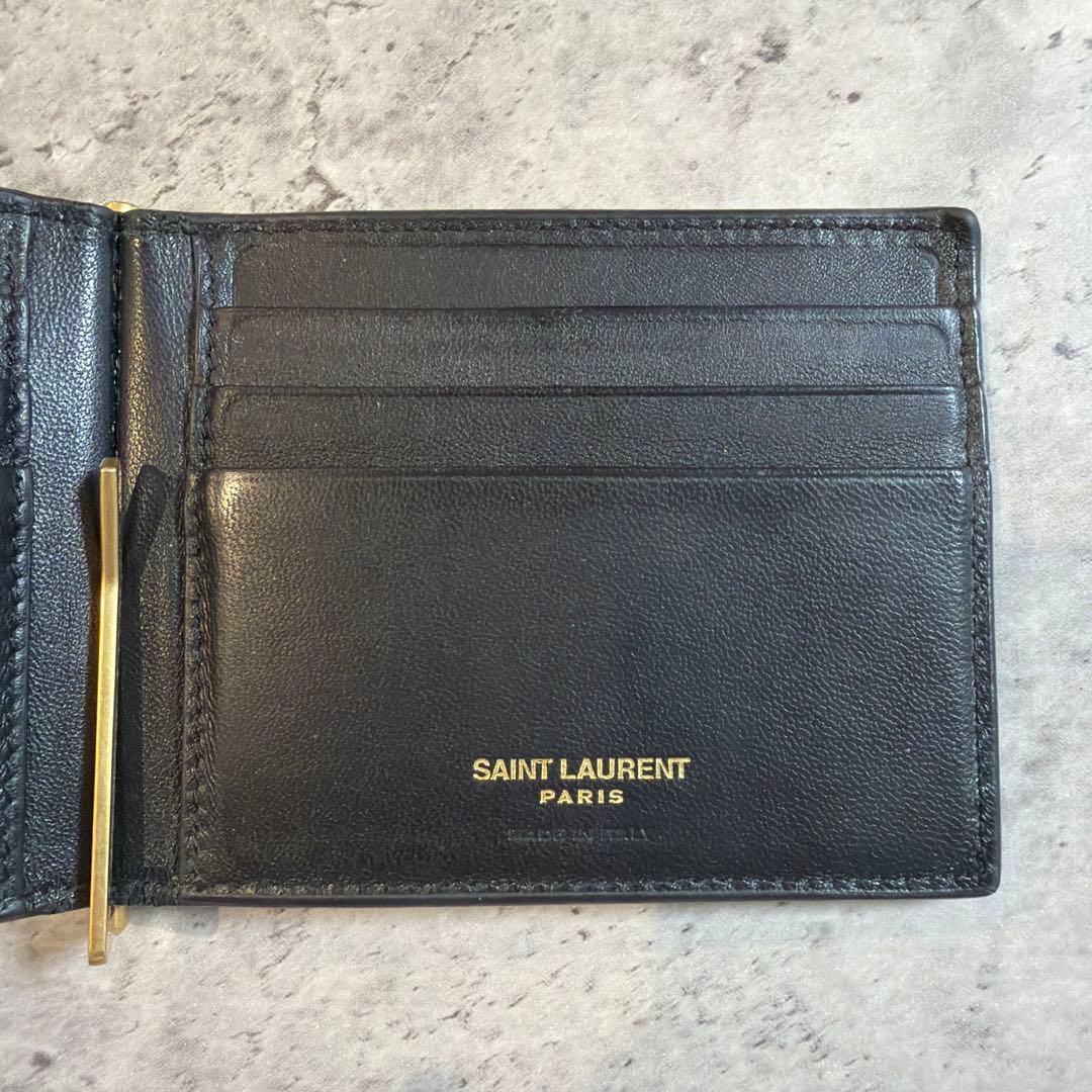 バ*ル様 Yves Saint Laurent マネークリップウォレット