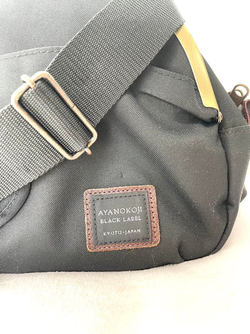 AYANOKOJI BLACK LABEL アヤノコウジ がま口 ボディバッグ黒