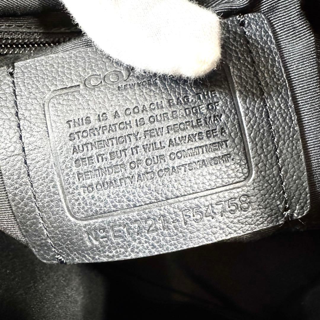 美品 コーチ バッグ メトロポリタン ハンド ショルダー ビジネス レザー 黒