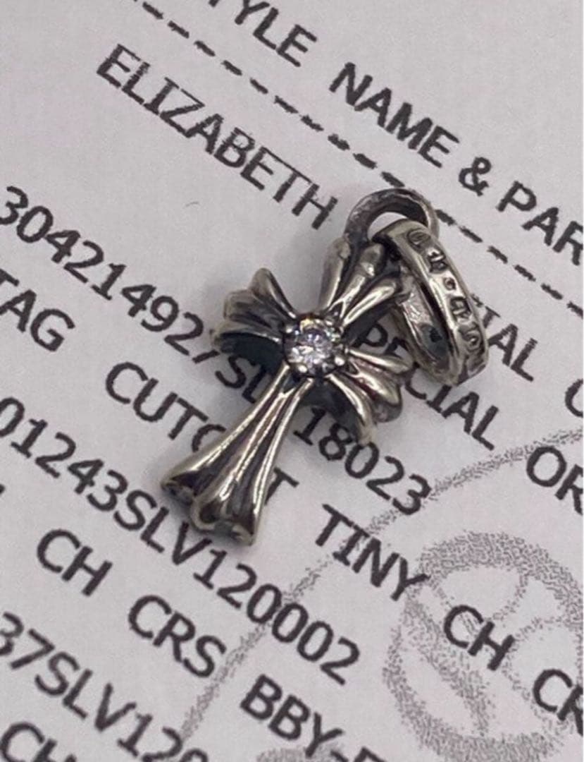 r*a様 クロムハーツ　クロス　ベビーファット　チャーム　シルバー925天然パヴ