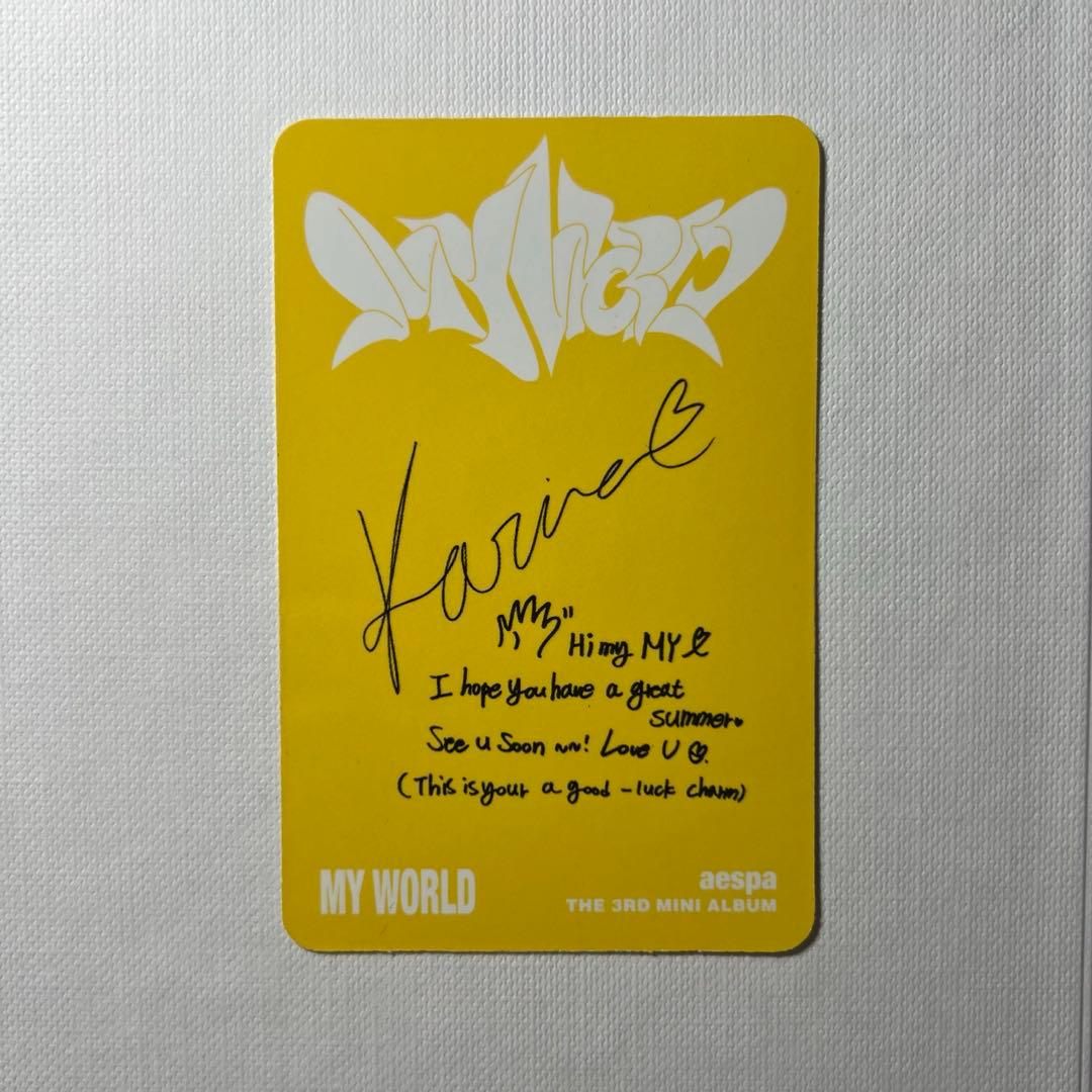 aespa MY WORLD BARNES&NOBLE B&N トレカカリナ