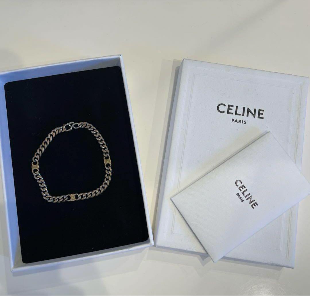 CELINE シルバー チェーンブレスレット