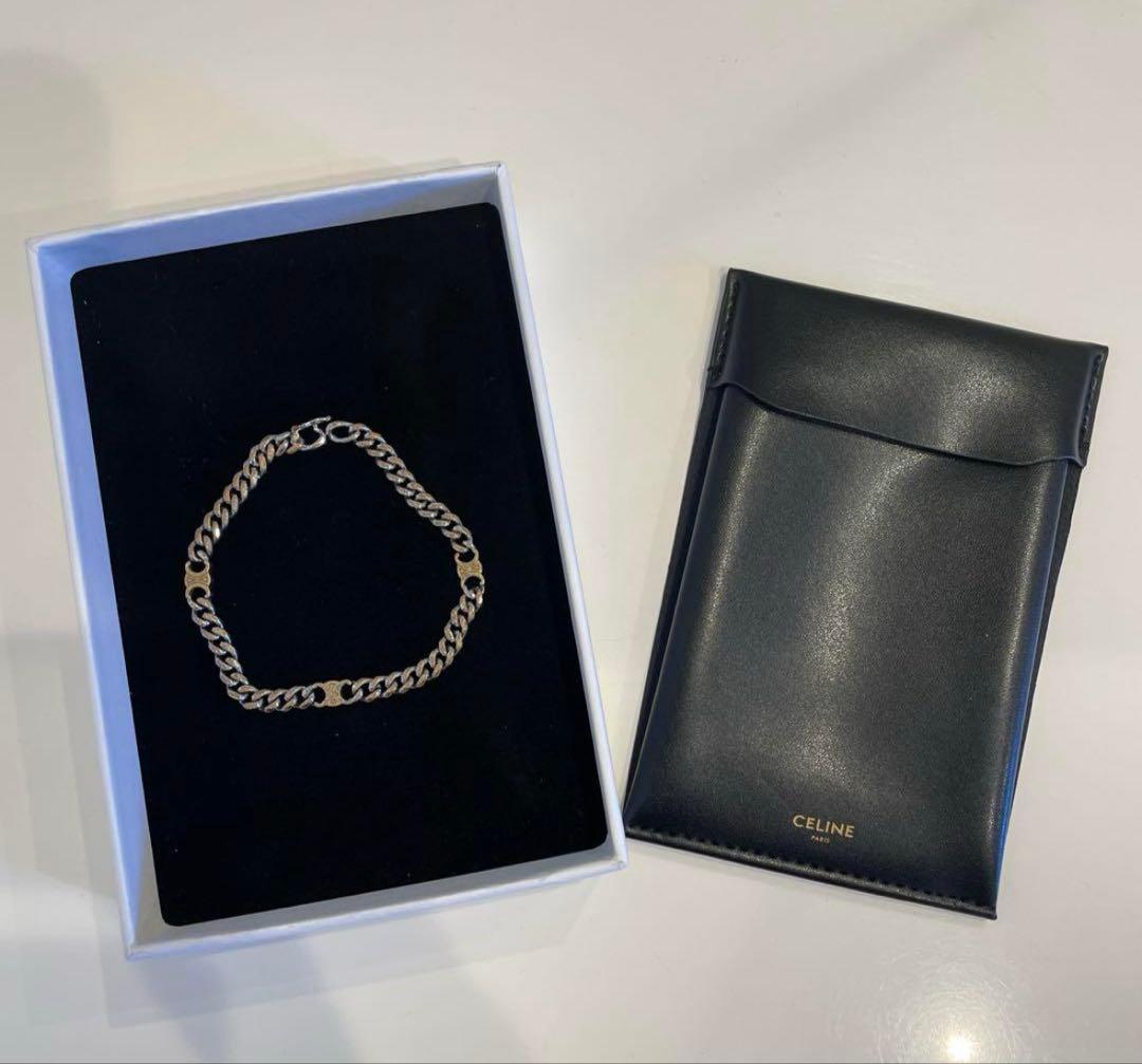 CELINE シルバー チェーンブレスレット