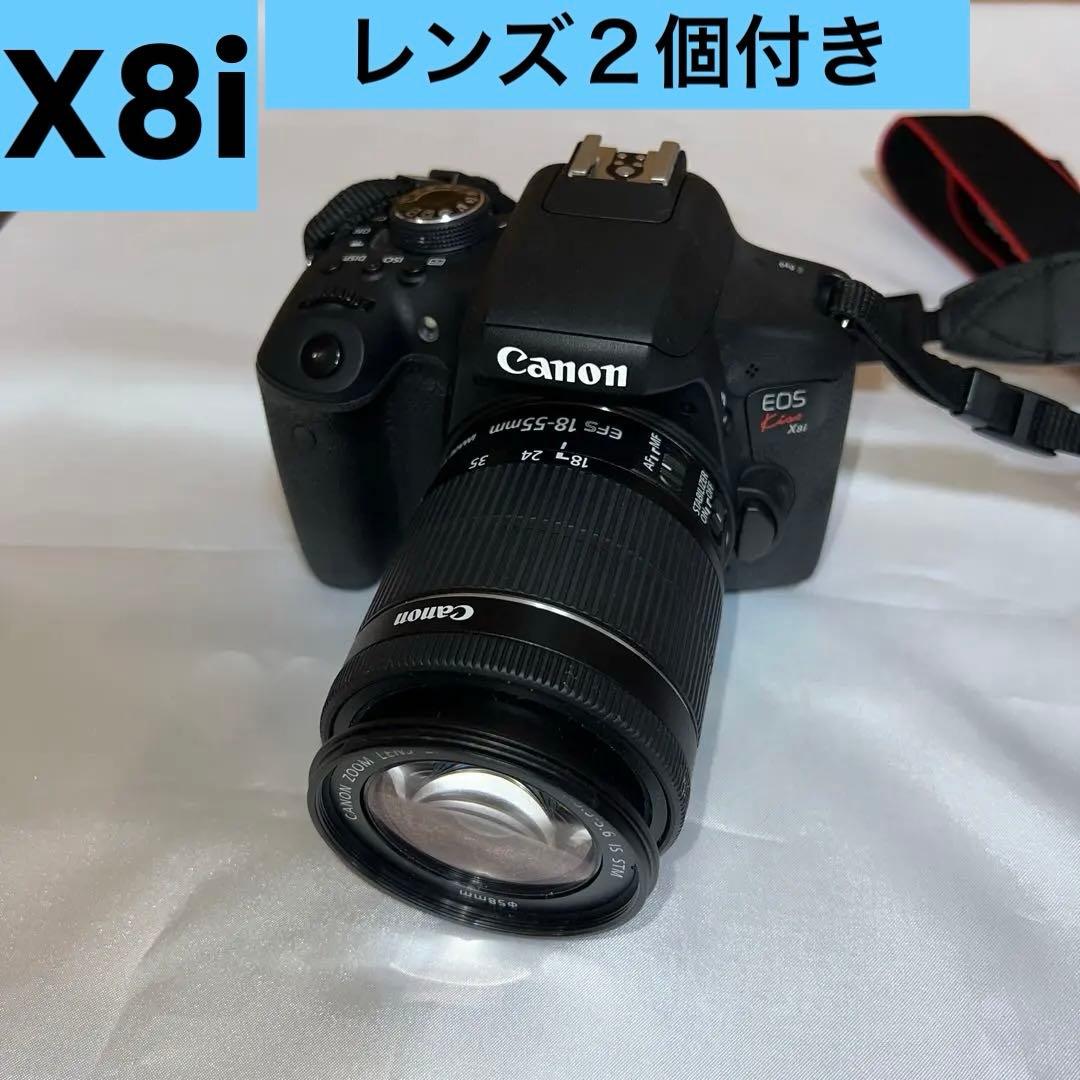 Canon EOS Kiss X8i ダブルズーム 一眼レフカメラ　フルセット