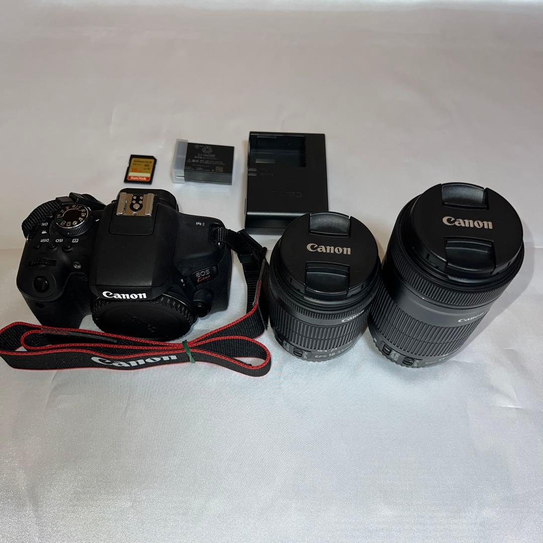 Canon EOS Kiss X8i ダブルズーム 一眼レフカメラ　フルセット