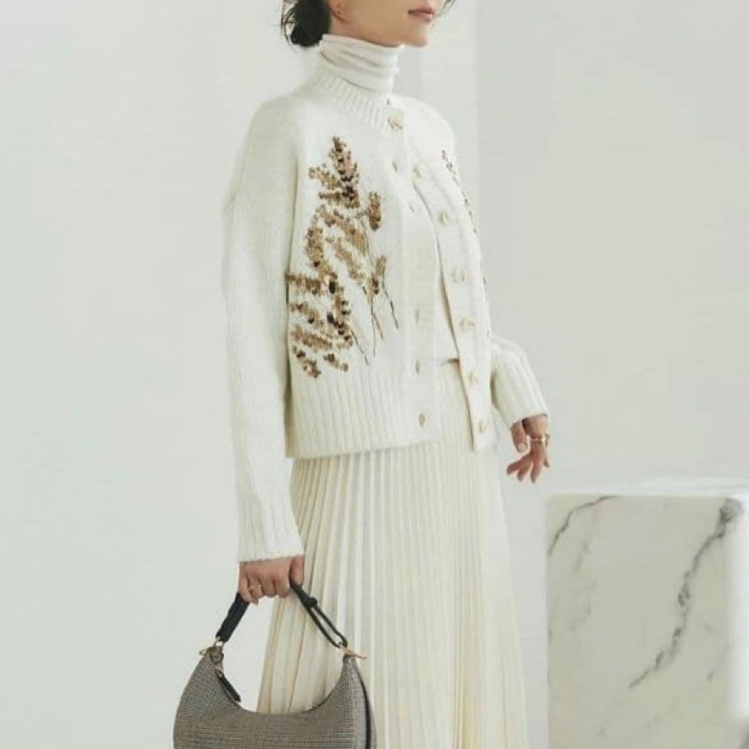 【超美品✨】完売品 SEVENTENウィート刺繍カーディガン Sサイズ