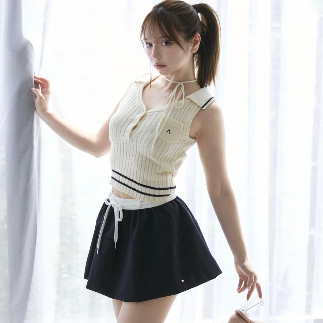 トップス andmary Ami line tops ivory