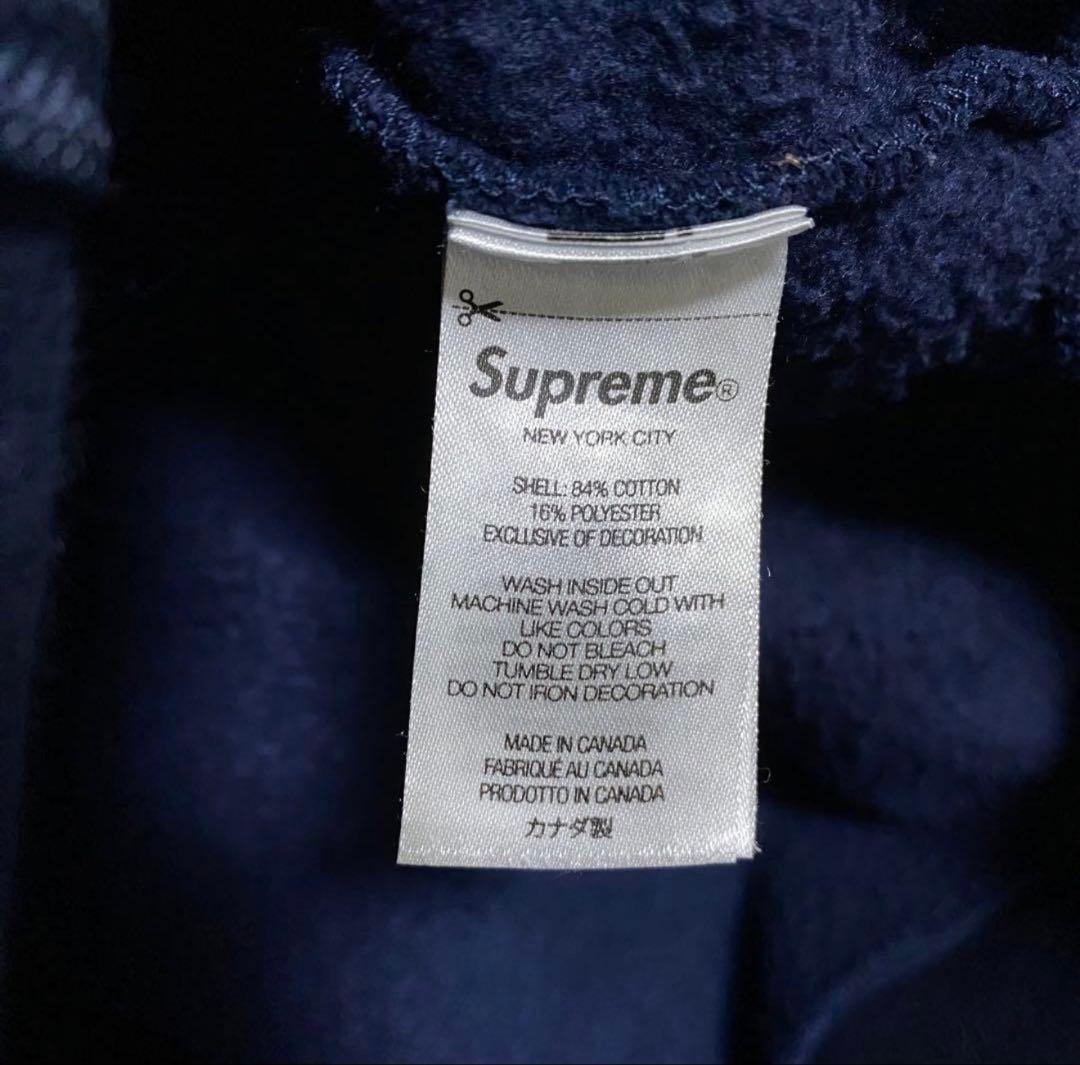 ネイビー　S Logo Zip Up Hooded Sweatshirt