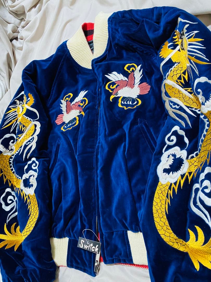 美品 SWITCH 別珍 日本限定 ワシ パンサー スカジャン unisex