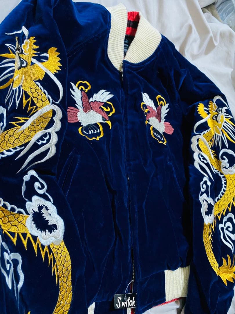 美品 SWITCH 別珍 日本限定 ワシ パンサー スカジャン unisex