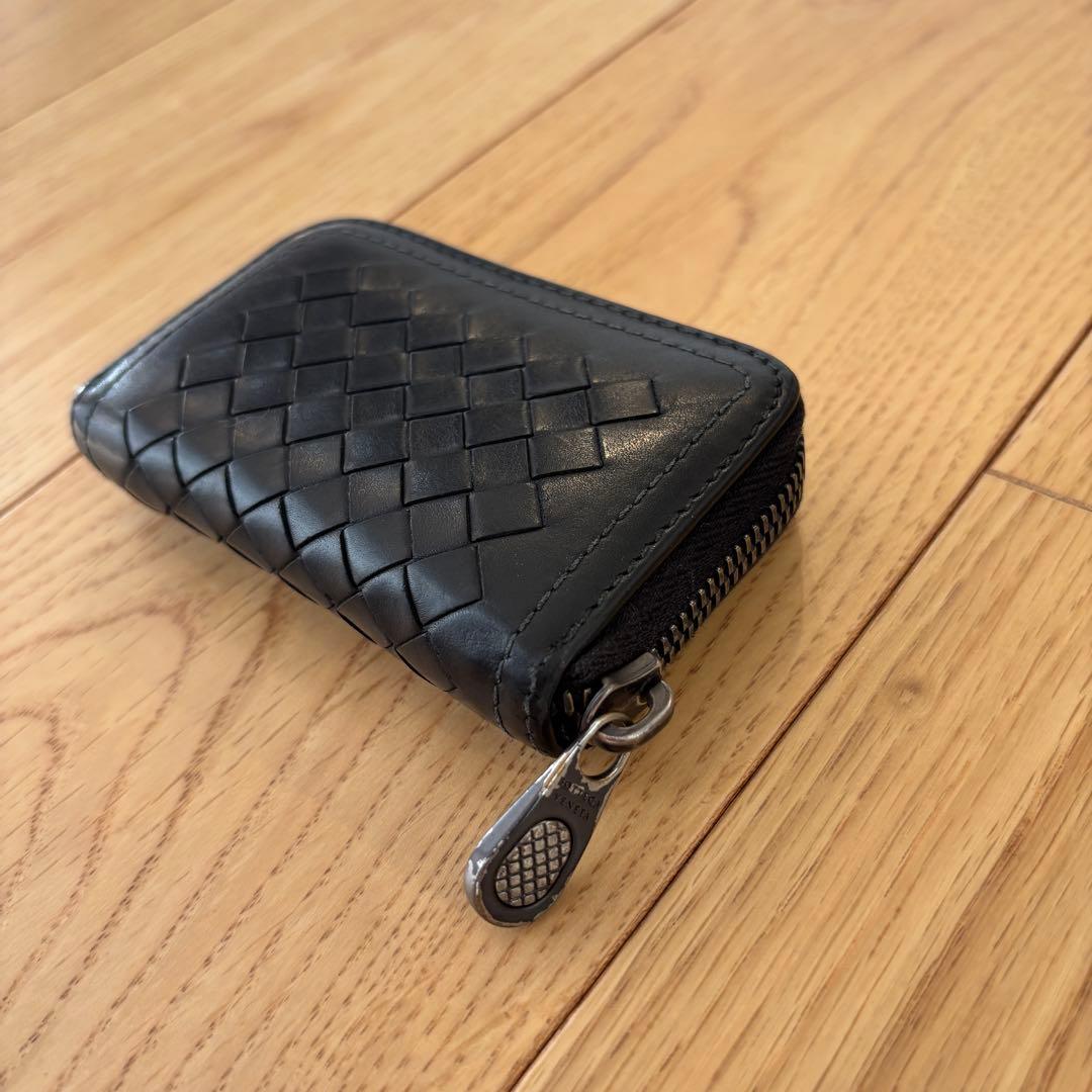 ボッテガ　ブラックレザー編み込みケース
