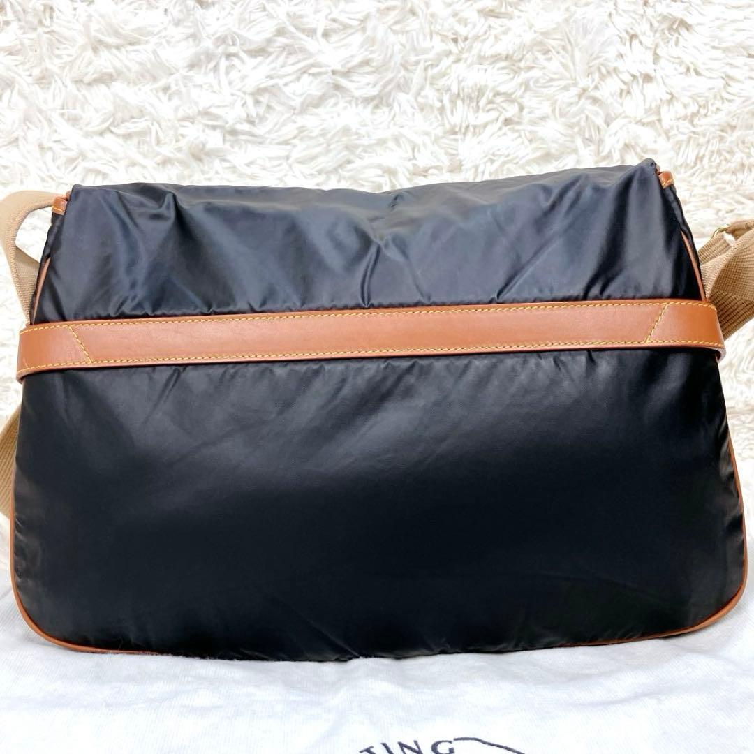 ✨美品 ハンティングワールド バチュークロス ブラック ショルダーバッグ