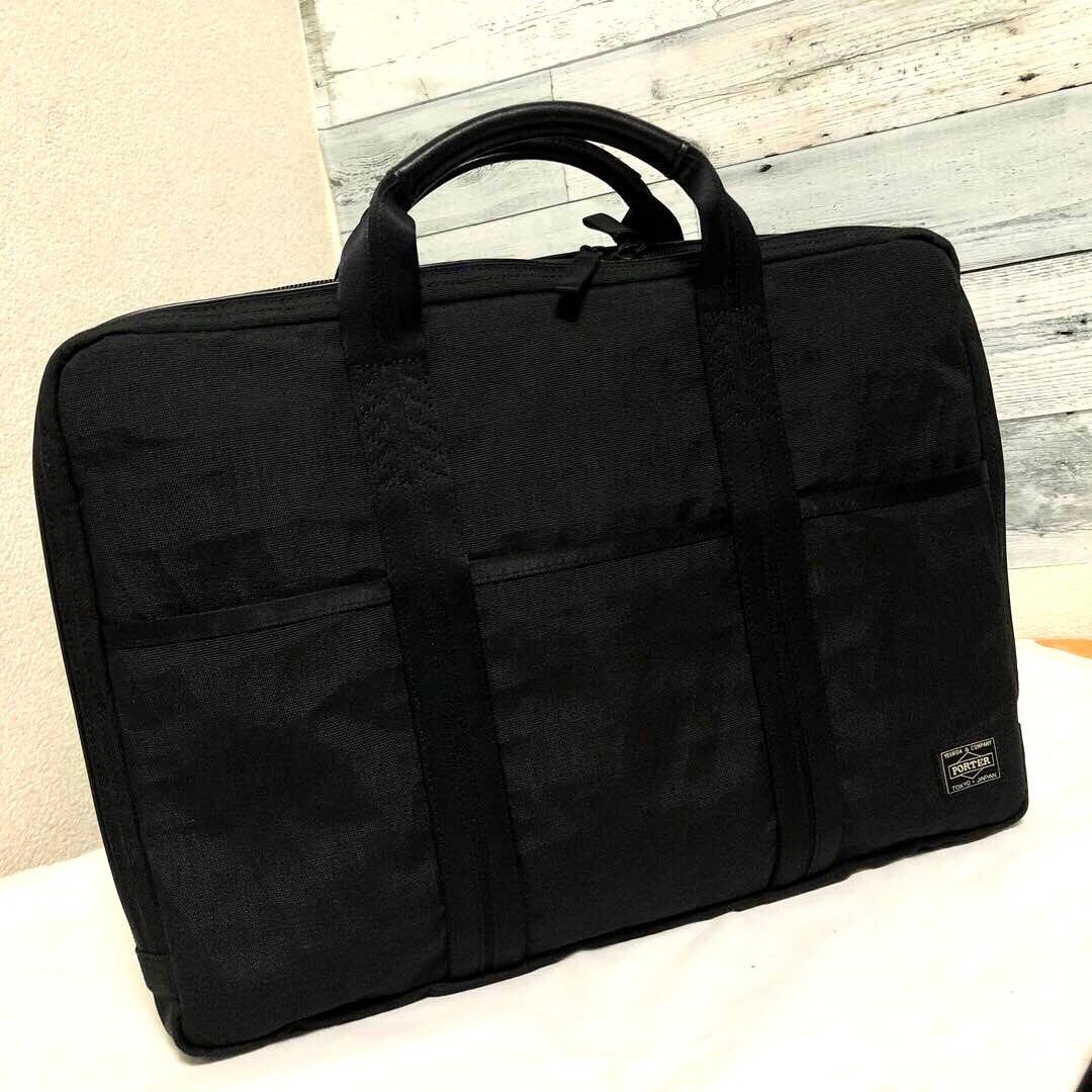 未使用級✨ポーター ハイブリッド ビジネスバッグ2way A4可 ブラック