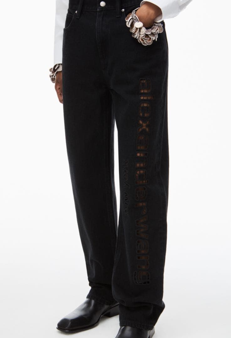 丈お直し済み（158cm）alexanderwang カットアウト　ジーンズ