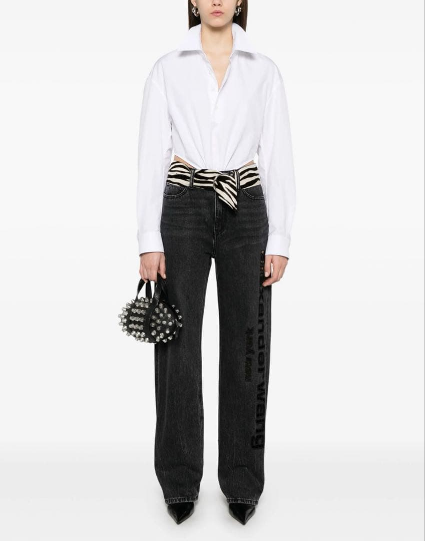 丈お直し済み（158cm）alexanderwang カットアウト　ジーンズ