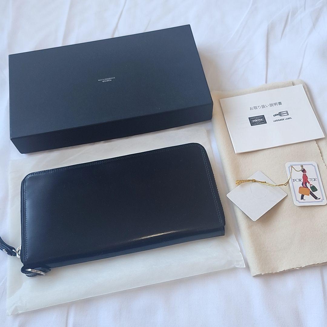 ポーター　カウンター　ラウンドファスナー長財布　ブラック　牛革×馬革　未使用
