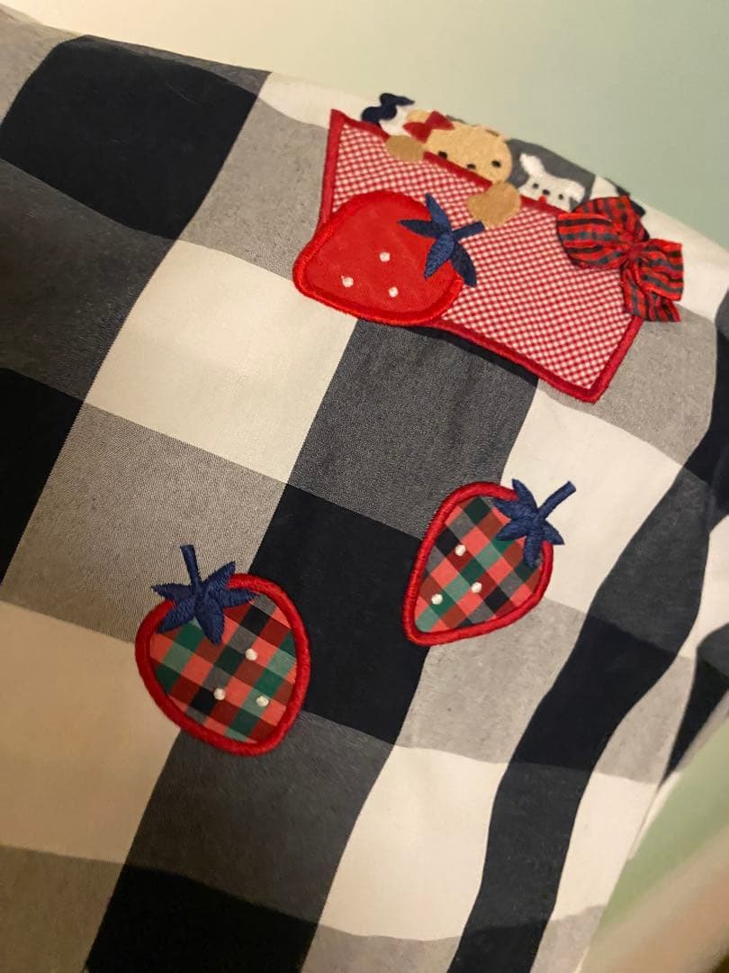 familiar チェック柄ワンピース 80