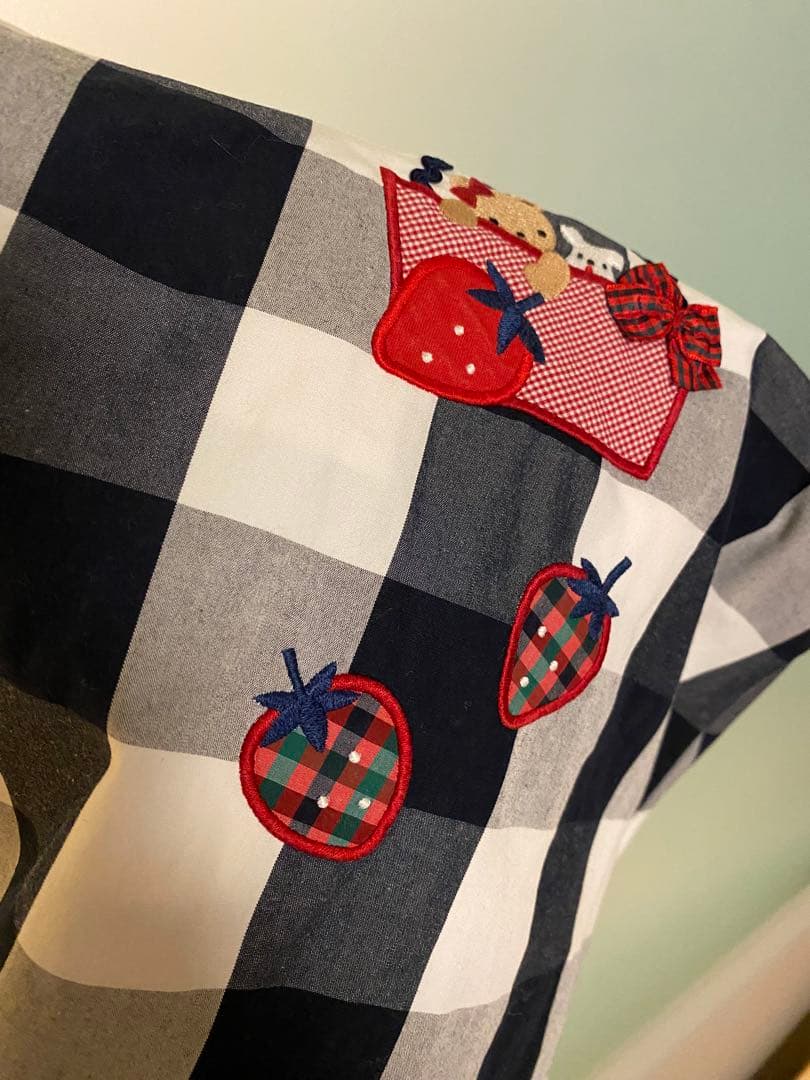 familiar チェック柄ワンピース 80