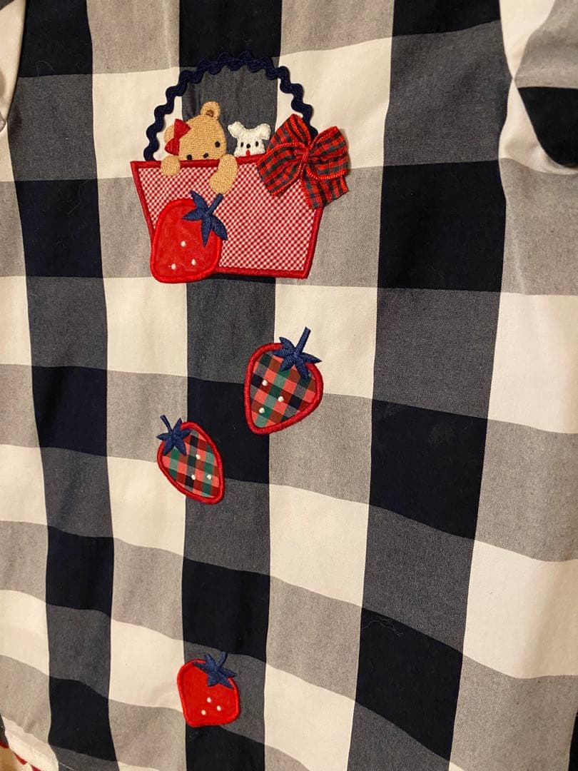 familiar チェック柄ワンピース 80