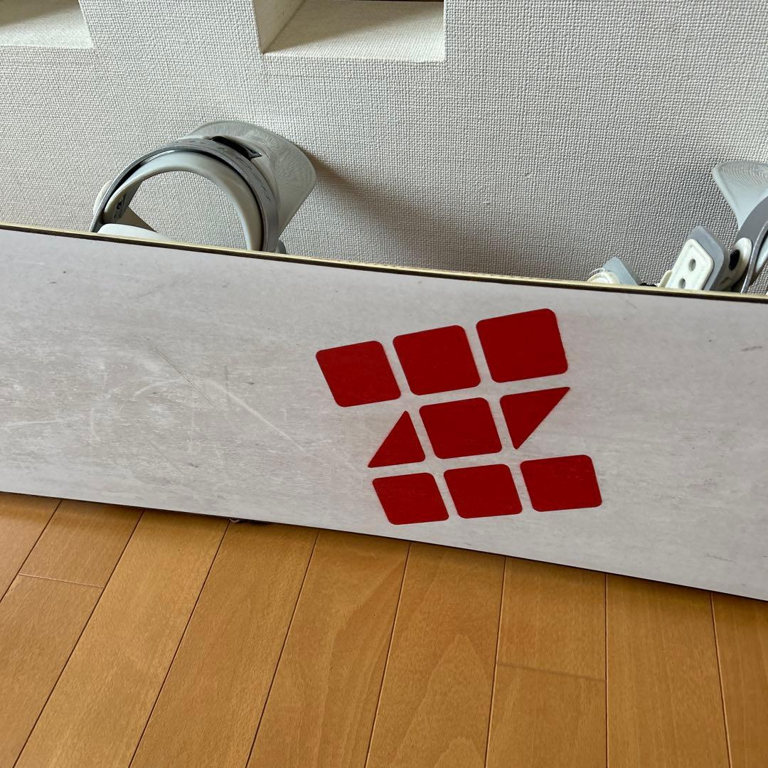 スノーボードビンディング ホワイト/ブラックケース付石原工務店