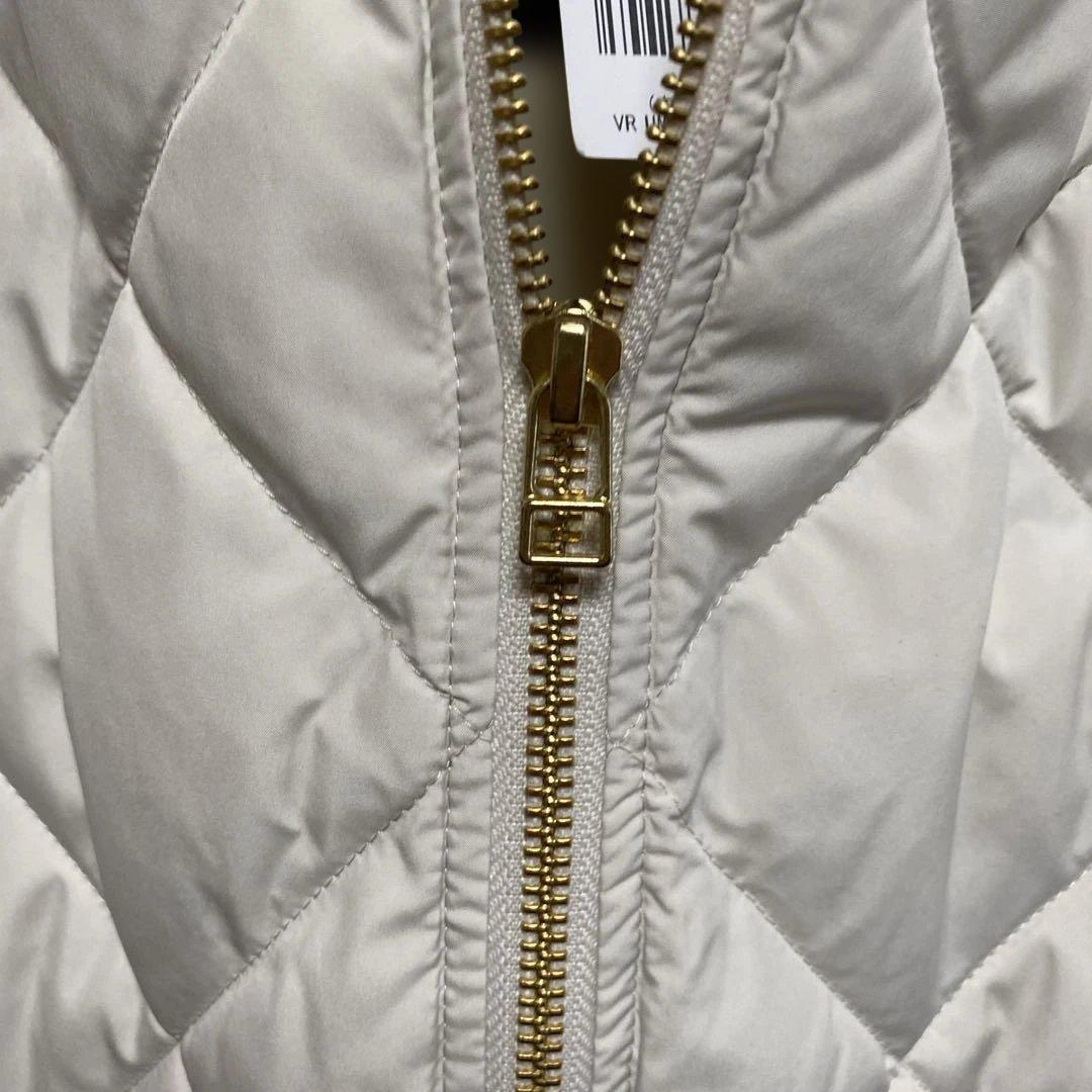 TAION キルティングベスト フード付きアイボリー　L 試着のみ