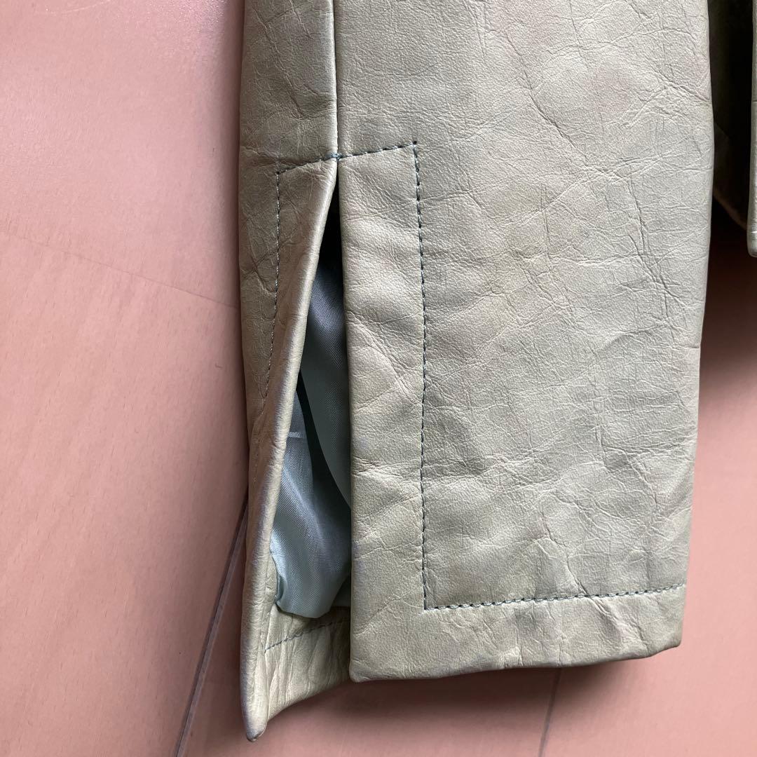 EMPORIO ARMANI シングルライダースジャケット 42