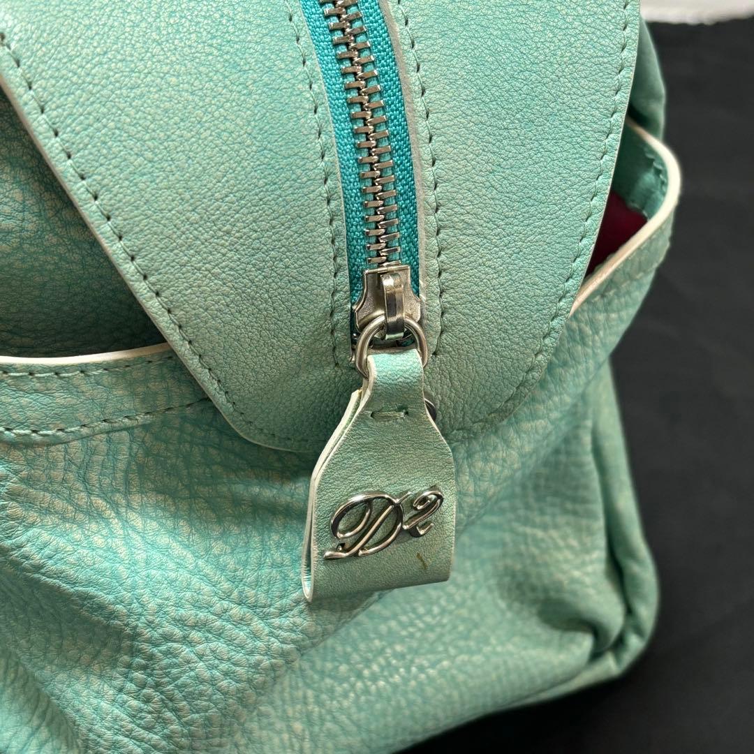 希少　DSQUARED2 ディースクエアード　レザーボストンバッグ　ダメージ加工