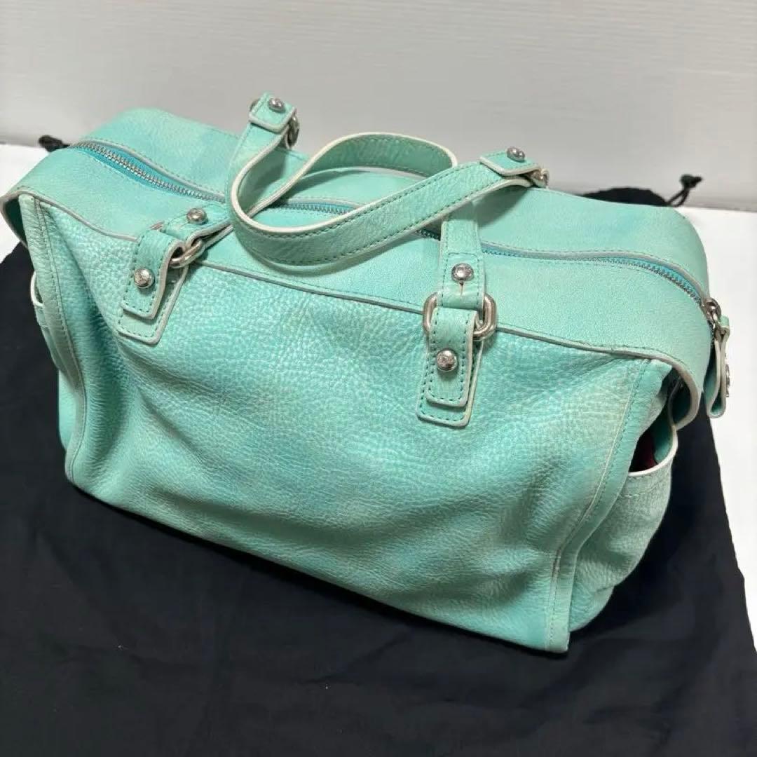 希少　DSQUARED2 ディースクエアード　レザーボストンバッグ　ダメージ加工