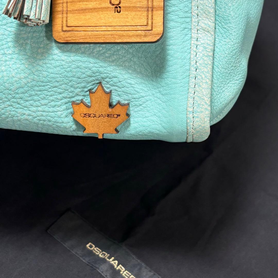 希少　DSQUARED2 ディースクエアード　レザーボストンバッグ　ダメージ加工
