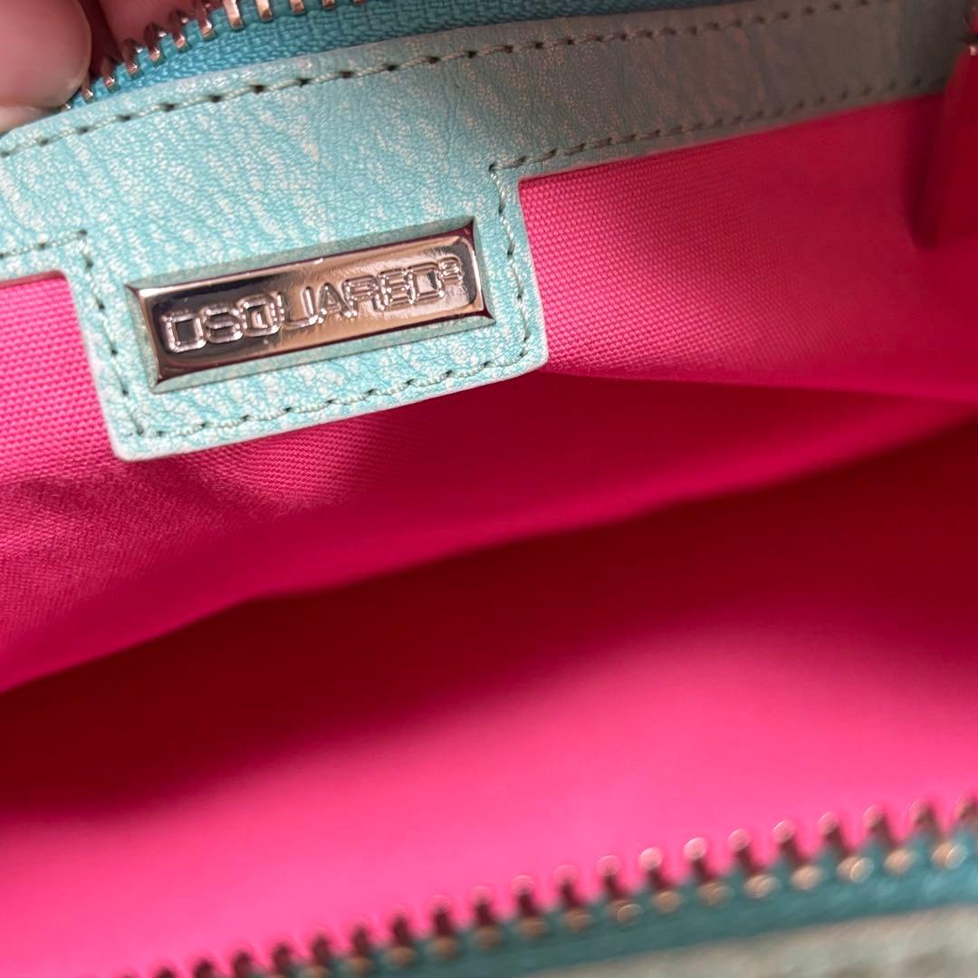 希少　DSQUARED2 ディースクエアード　レザーボストンバッグ　ダメージ加工