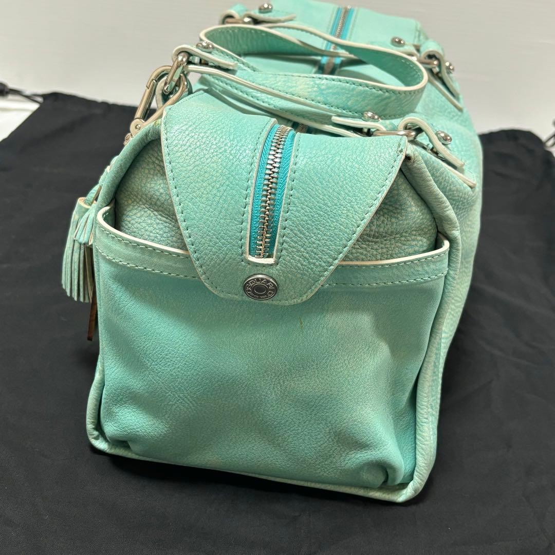 希少　DSQUARED2 ディースクエアード　レザーボストンバッグ　ダメージ加工